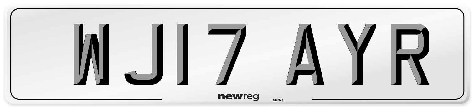 WJ17 AYR Number Plate from New Reg